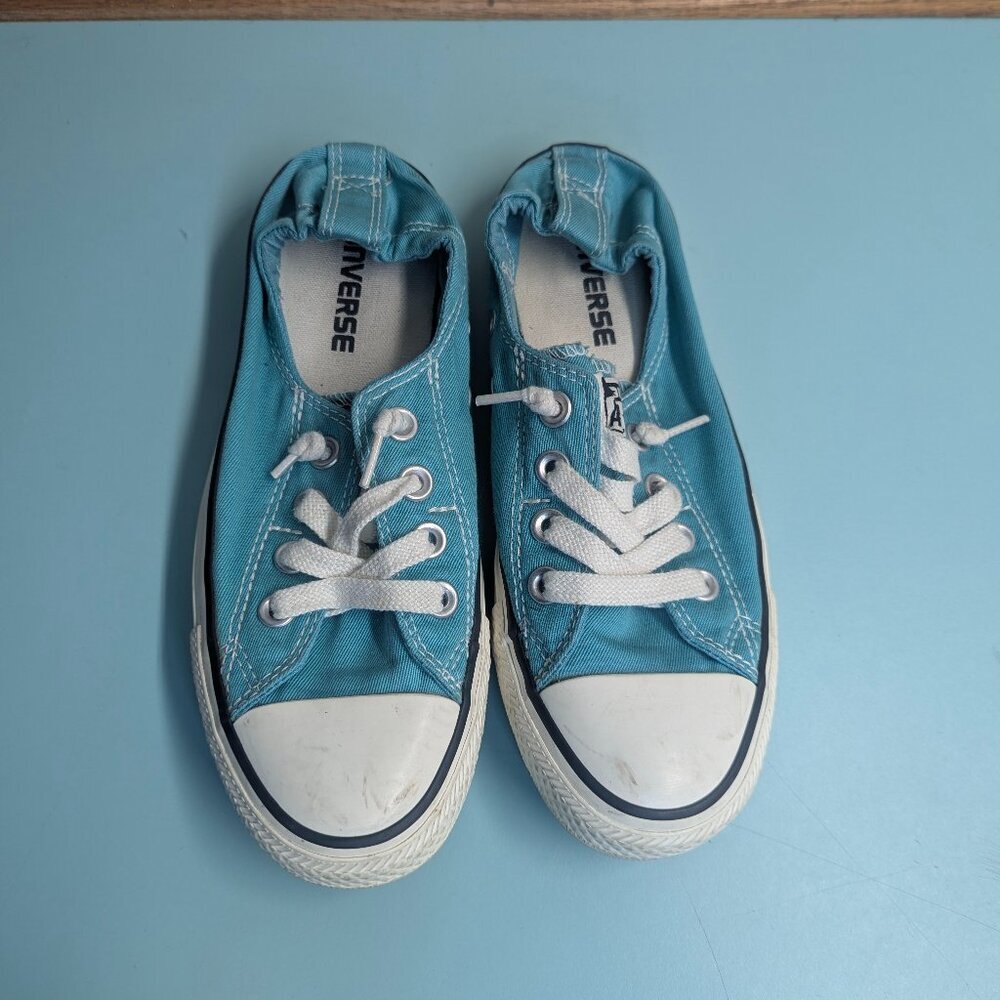 Turquoise Converse Low top - Size 6
